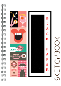 A4 PREMIUM BLACK PAPER SKETCHBOOK - 90 GSM - 100 PAGES - WIRO BOUND 