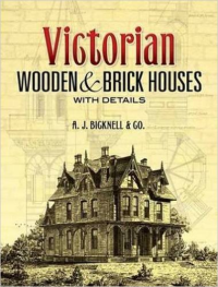 VICTORIAN WOODEN AND BRICK HOUSES WITH DETAIL